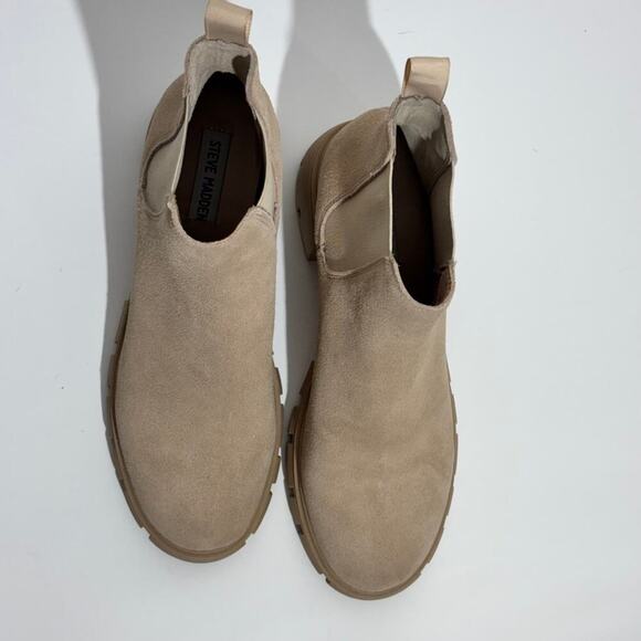 Steve Madden Sand Howler Chelsea Lug Sole Block Heel Ankle Boots Size 8.5 - Picture 7 of 12